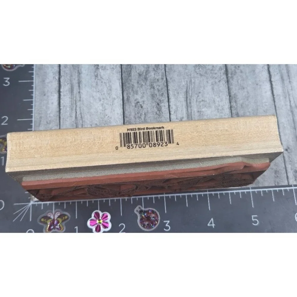 Hero Arts Bird Bookmark H923 Flowers Tree Branch Rubber Stamp Wood #D1